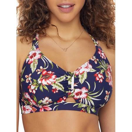 Birdsong Womens Hibiscus Bloom Bralette Bikini Top Style-S10146-HIBL, Women's, Size: 34DDD