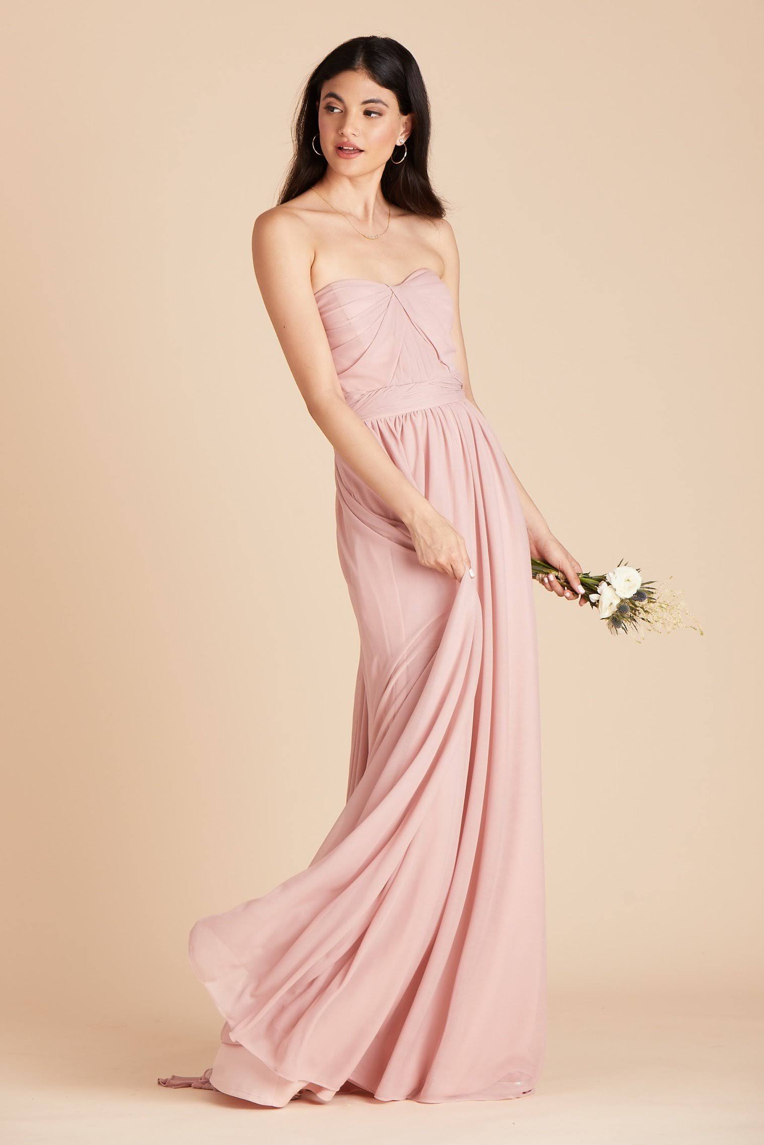 Chicky Convertible Bridesmaid Dress in Dusty Rose Xs / Dusty Rose