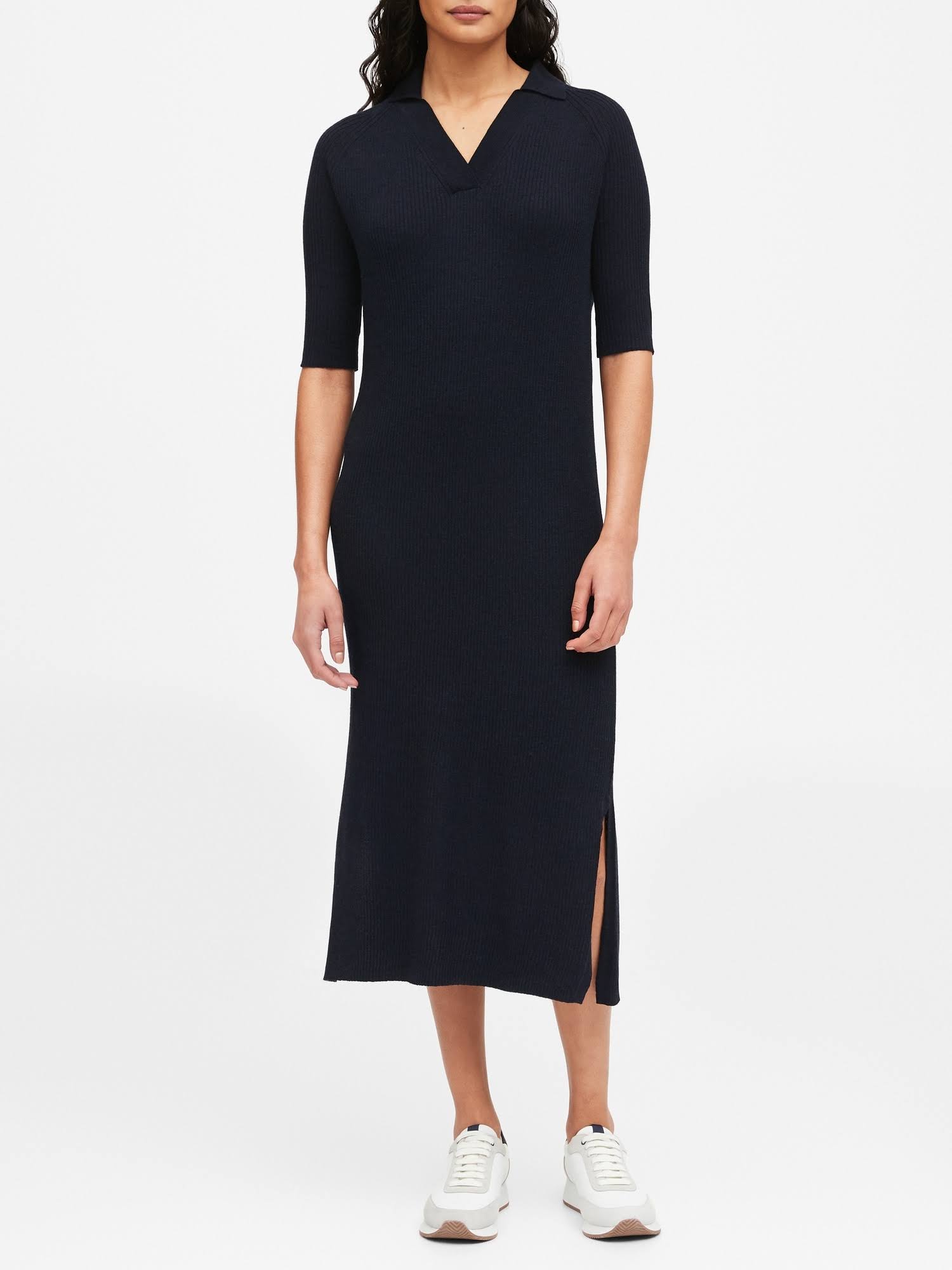 Banana Republic Women's Japan Exclusive Polo Shirt Sweater Dress Navy Size XS