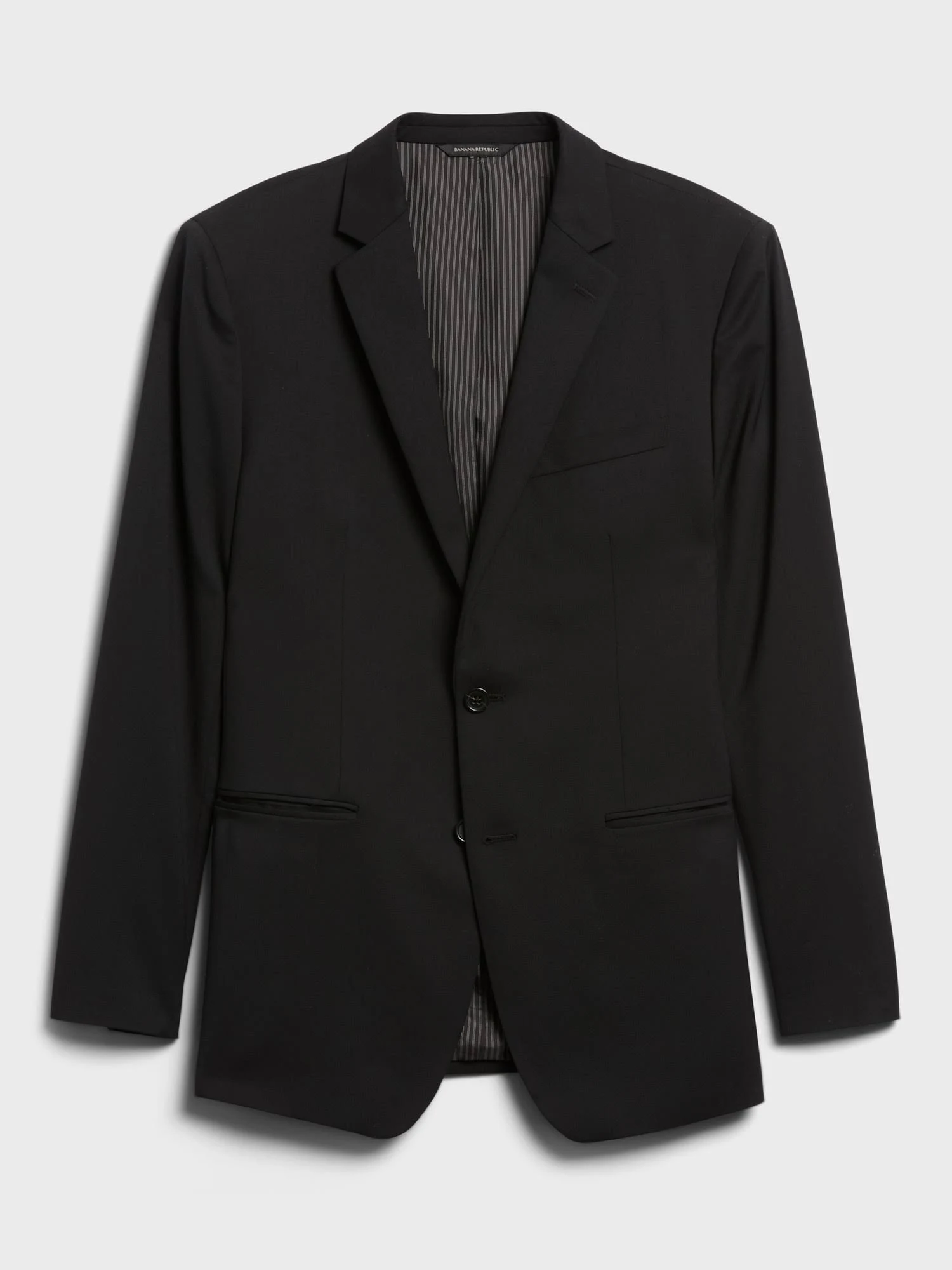Banana Republic Men's Slim Solid Italian Wool Suit Jacket Black Size 38 Regular