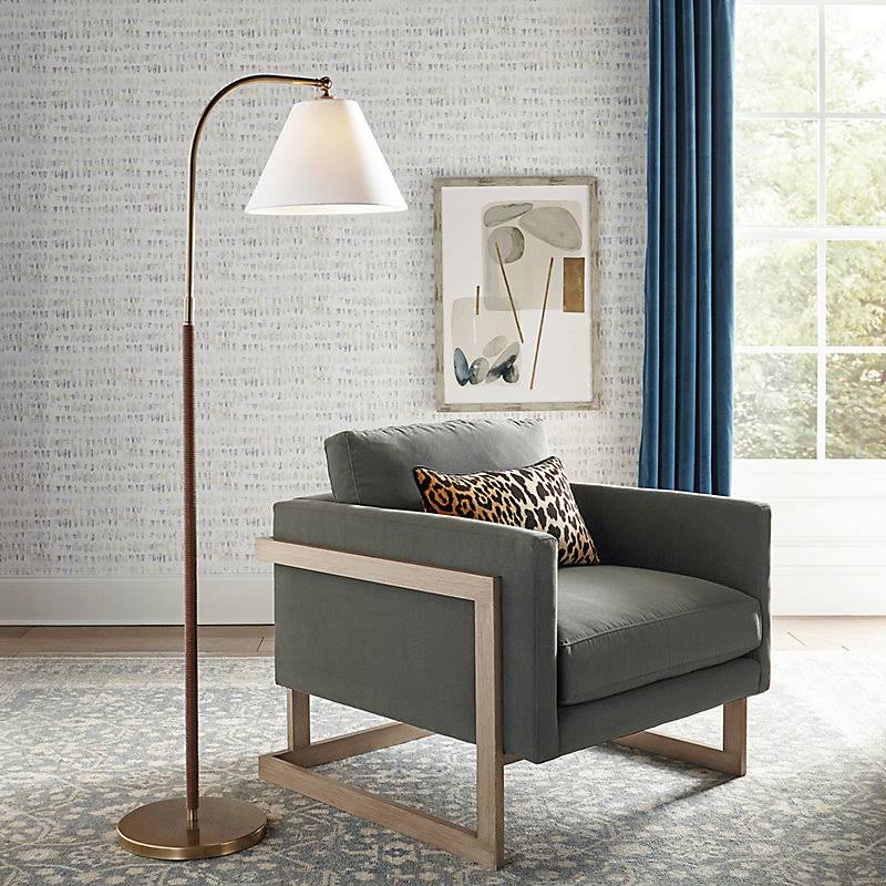 Brittan Leather Wrapped Floor Lamp - Ballard Designs