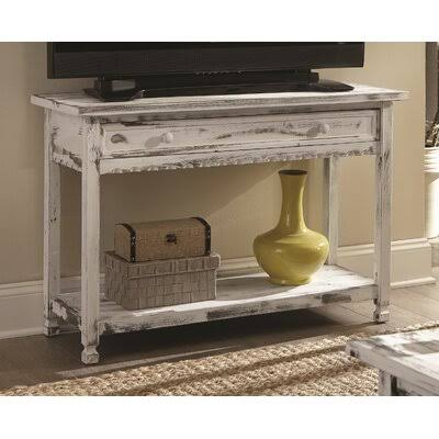 Lengby 42x22 Solid Wood Console Table Birch Lane Color: White
