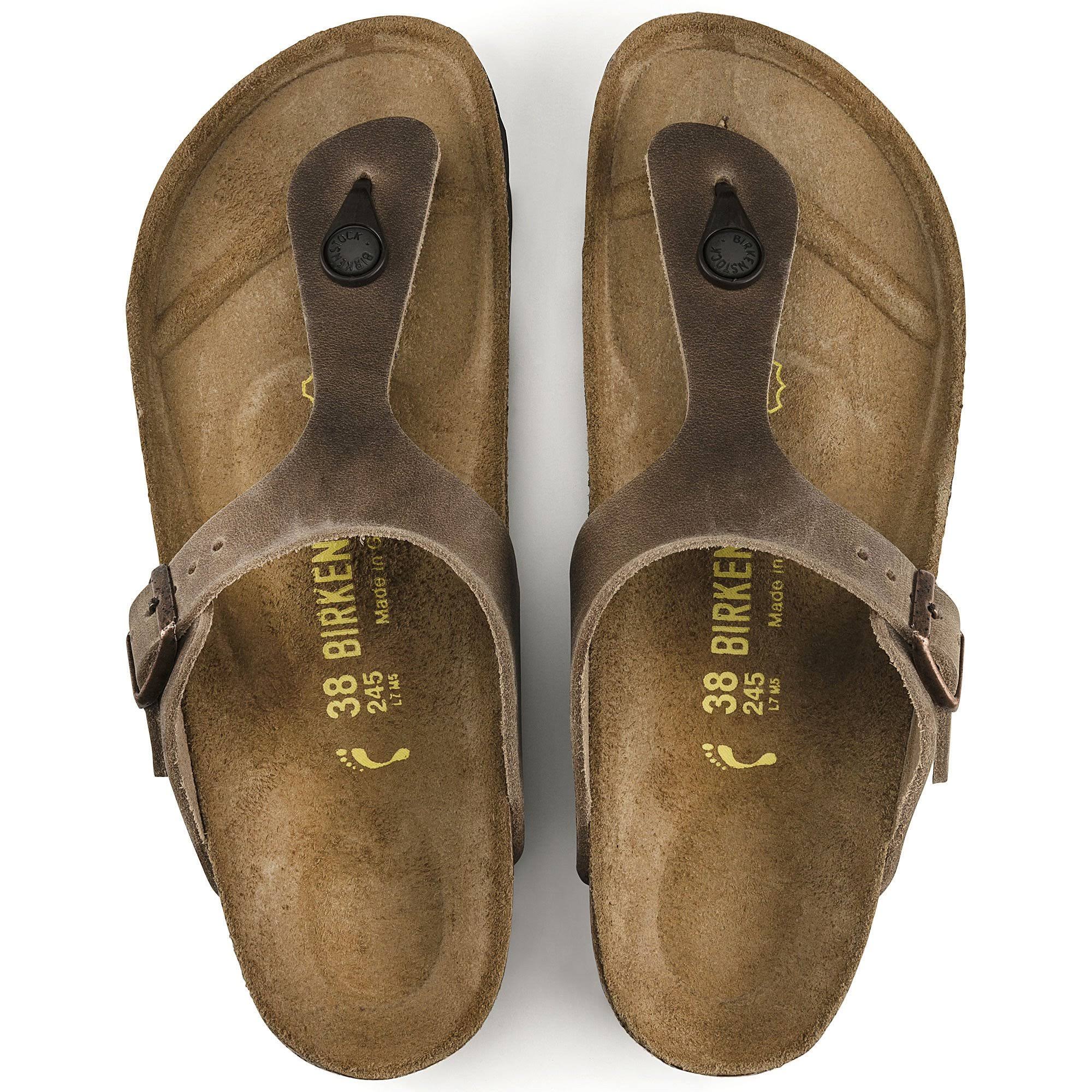 Birkenstock Women's Gizeh Tobacco Oiled Leather 39