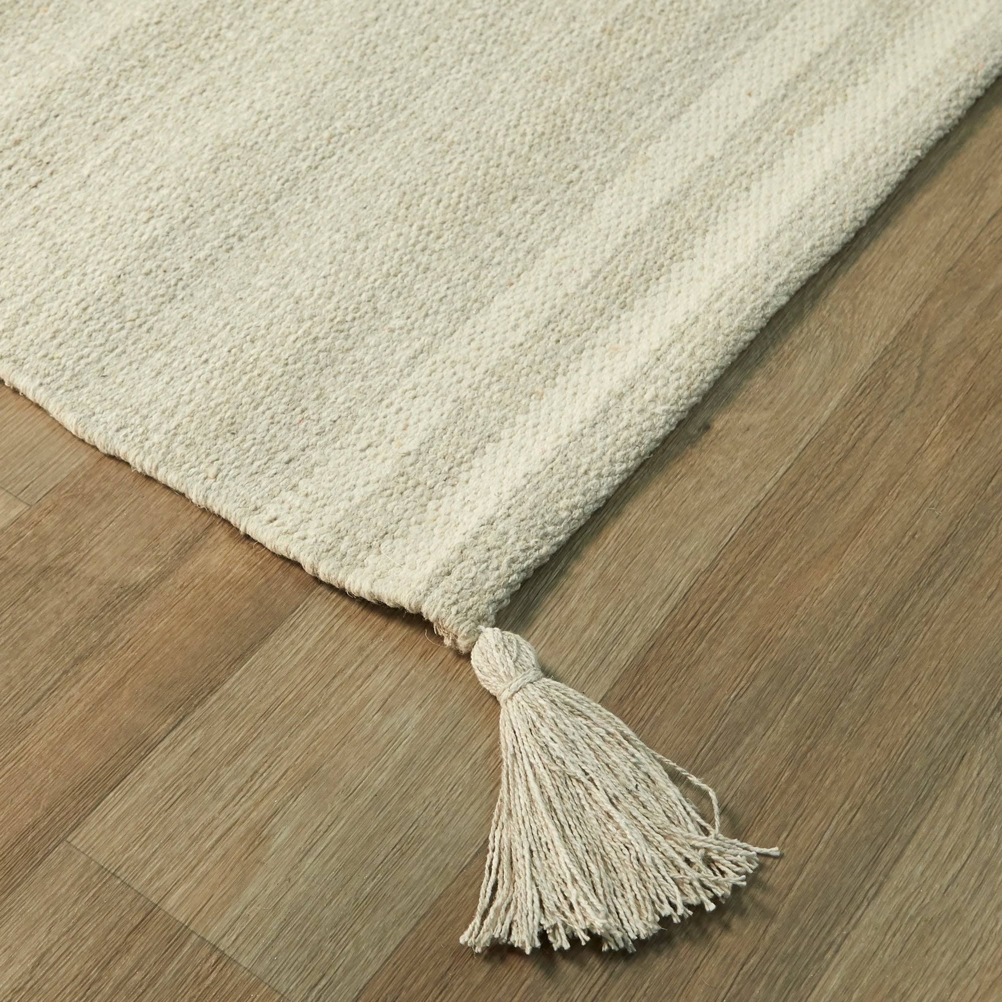 Papilio Bolton Geometric Cotton Flatweave Area Rug - 2&7x22 x 6&4x22 Runner - Beige