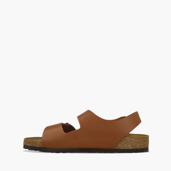 Birkenstock Milano BS Natural Leather Mens Sandals - Ginger Brown