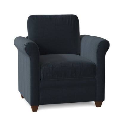 Birch Lane Allensby 35x22 Wide Armchair Body Fabric: Turbo Navy