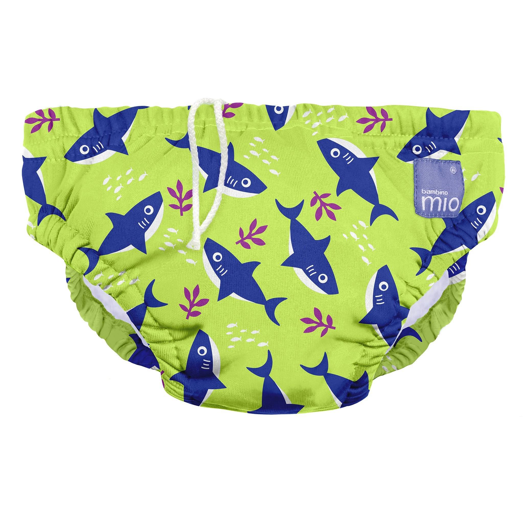 Bambino Mio Swim Diaper, Neon Shark / Medium (6 - 12 Months)