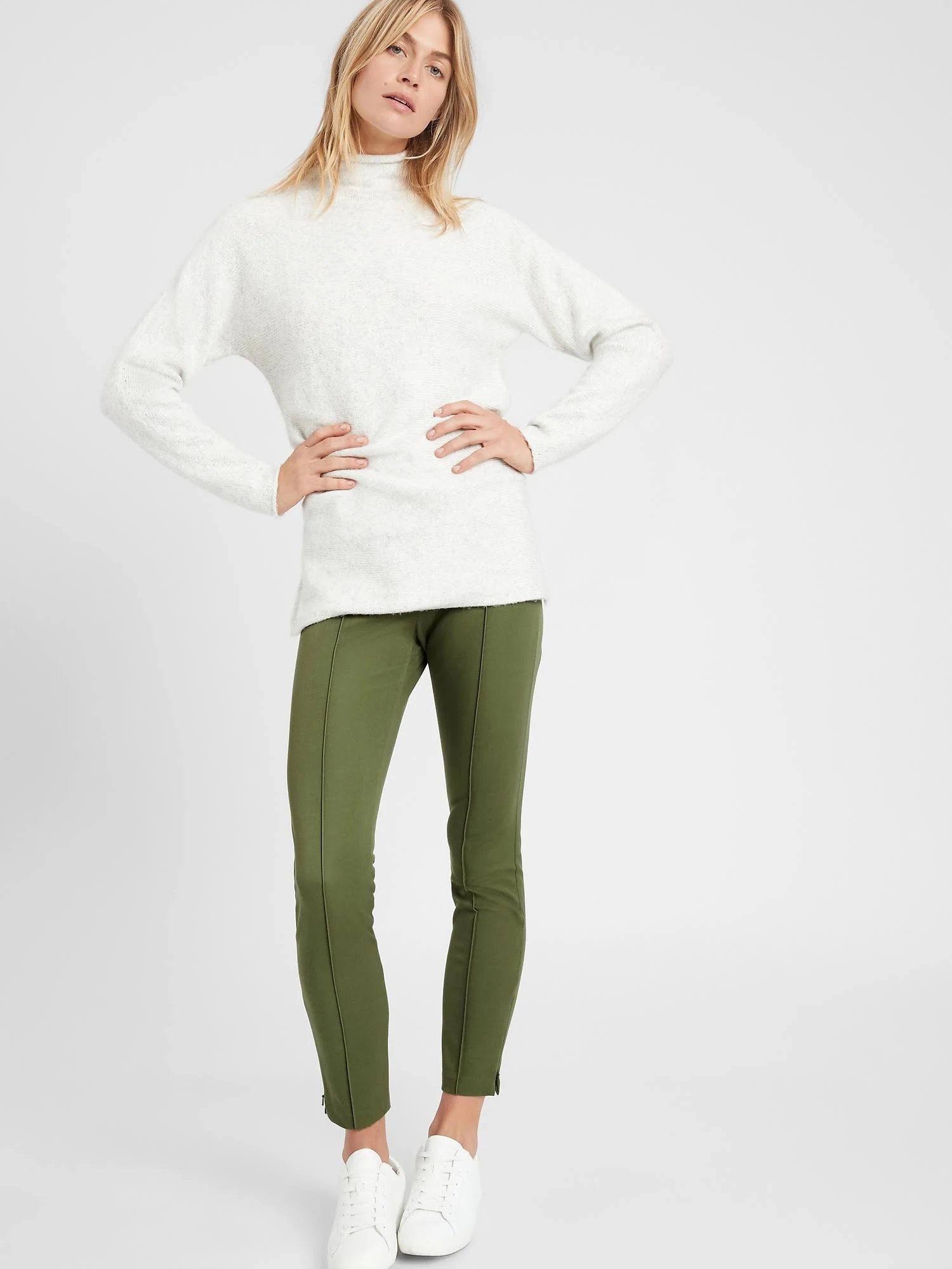 Banana Republic Women's High-Rise Sloan Legging Olive Green Size 8 Regular