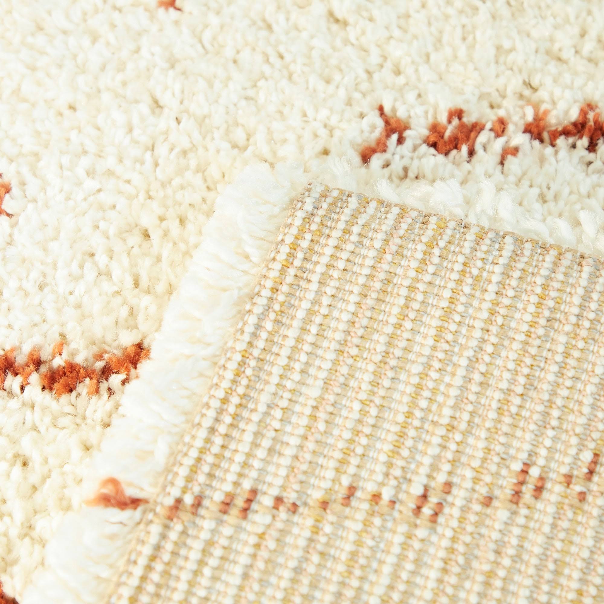 Bramante Abstract Shag Area Rug - 7&10x22 x 10& - Navy