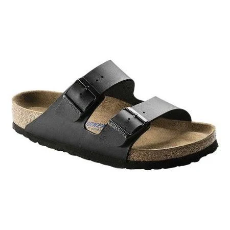 Arizona Womens Leather Soft Footbed Footbed Sandals, Black Birko-Flor / 44