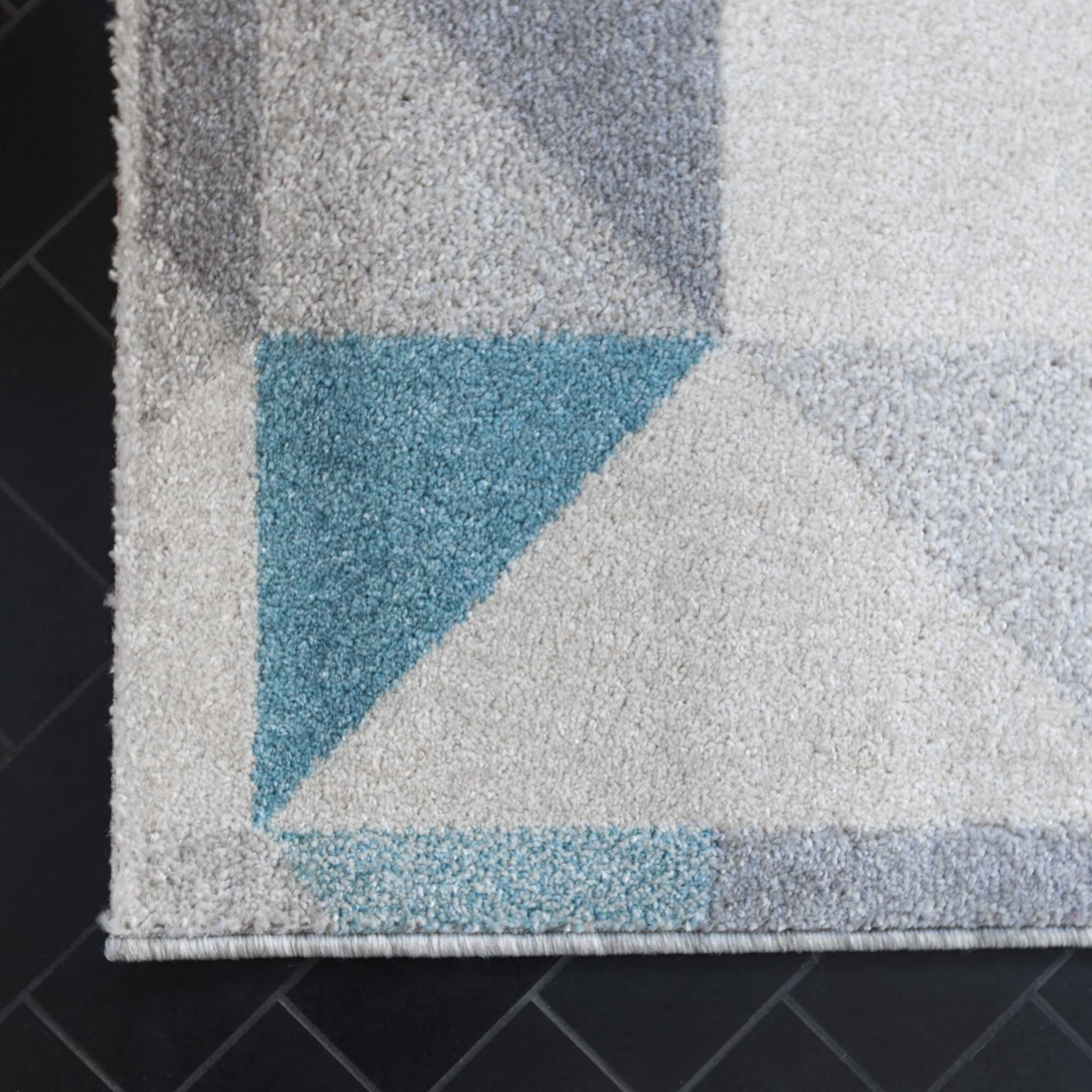 BALTA Larisa Blue 2 ft. x 7 ft. Geometric Runner Rug