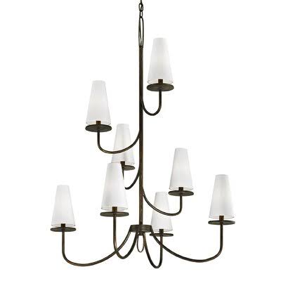 Beyer 8 - Light Shaded Tiered Chandelier Finish: Bronze