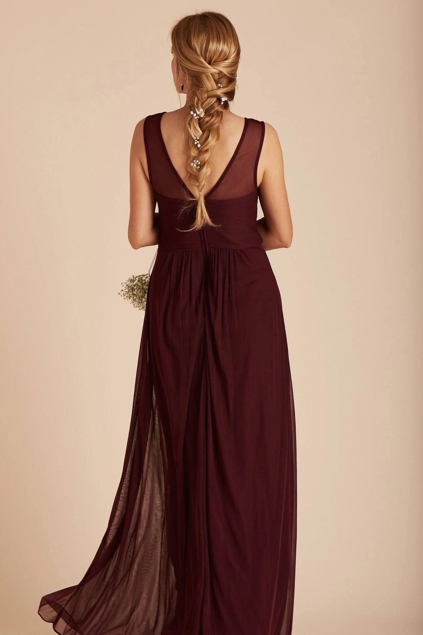 Birdy Grey Ryan Bridesmaid Dress in Cabernet S / Cabernet