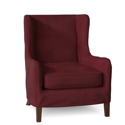 Birch Lane Adamstown 33x22 Wide Wingback Chair Body Fabric: Tina Scarlet
