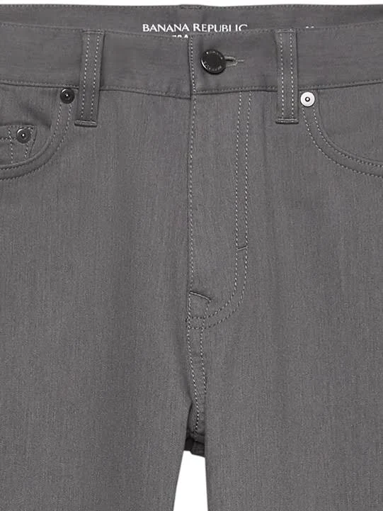 Banana Republic Men's Athletic Tapered Heathered Traveler Pant Smoke Gray Size 33W 32L