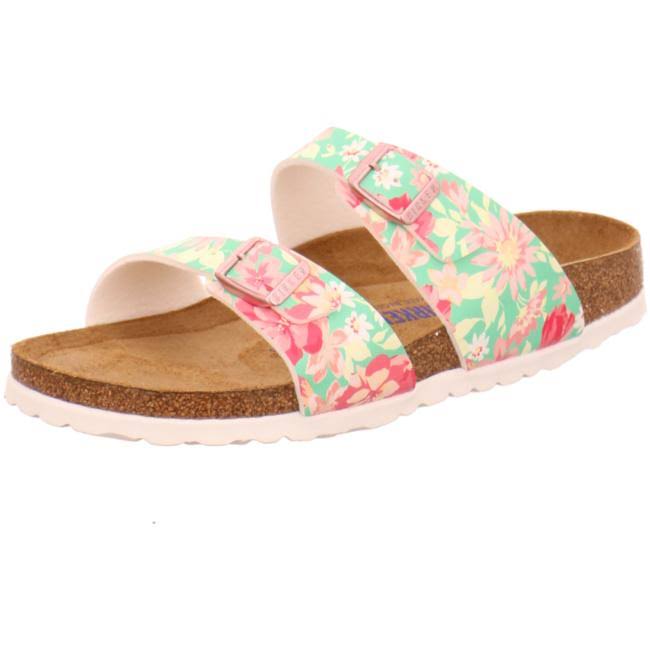 Birkenstock Women's Sandales Sydney SFB Birko-Flor Supernatural Flower Emerald