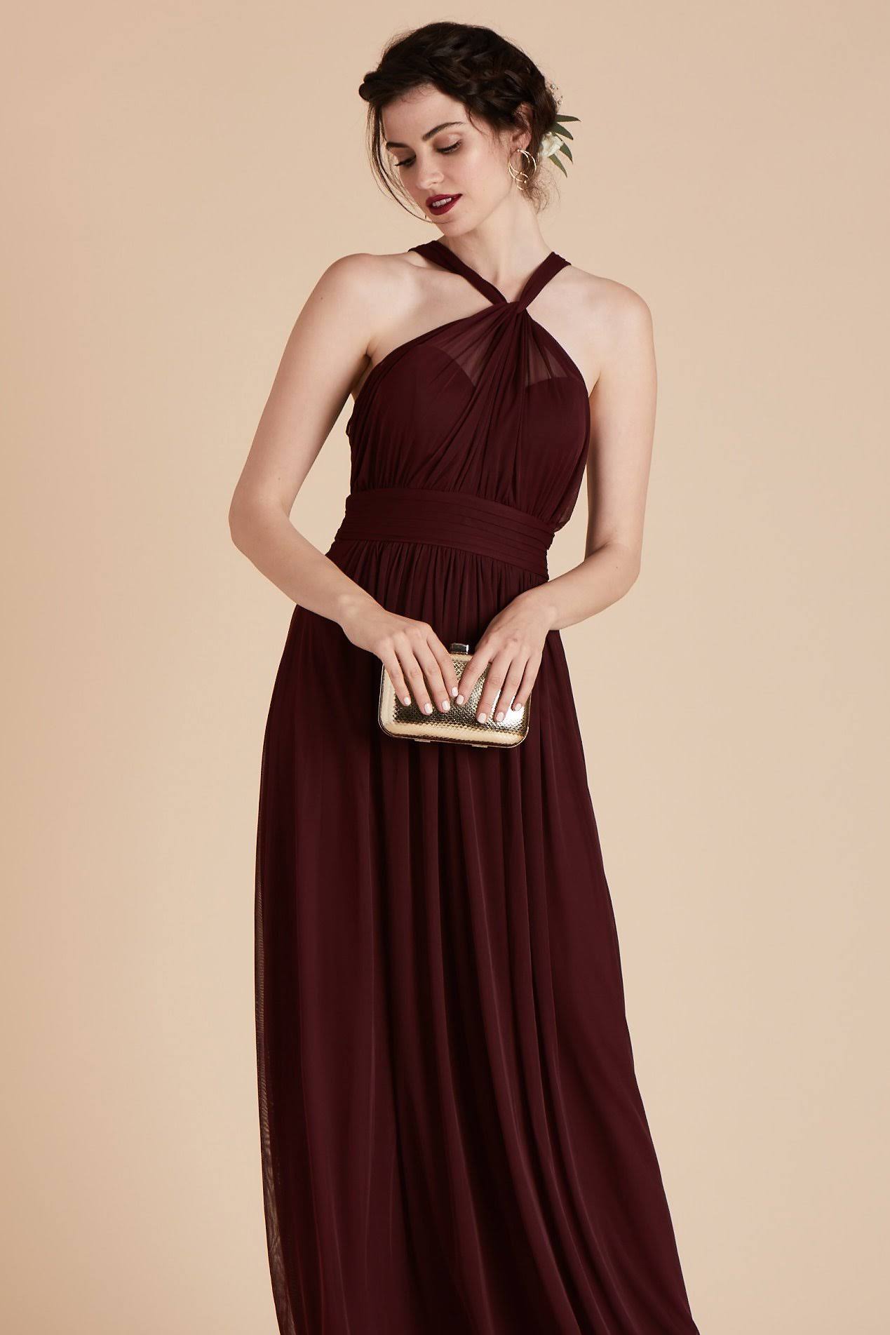 Birdy Grey Kiko Bridesmaid Dress in Cabernet L / Cabernet