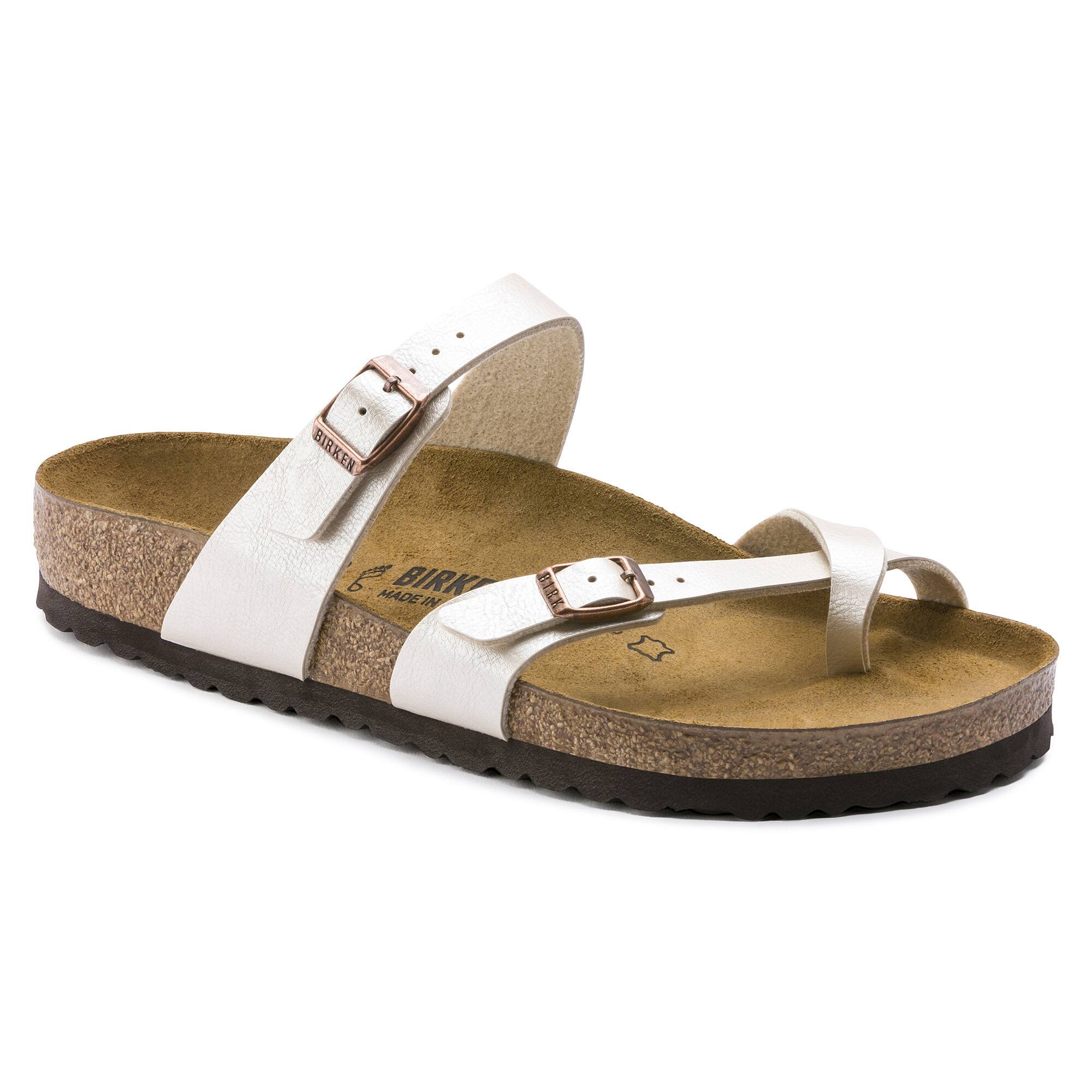 Birkenstock Mayari Birko Flor Sandals - Graceful Pearl White