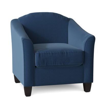 Birkett Armchair Body Fabric: Classic Indigo, Leg Color: Black Walnut
