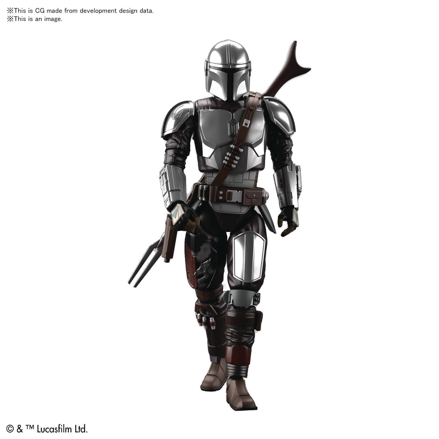 Mandalorian Beskar Armor 1/12 Star Wars Model Kit Silver Coating