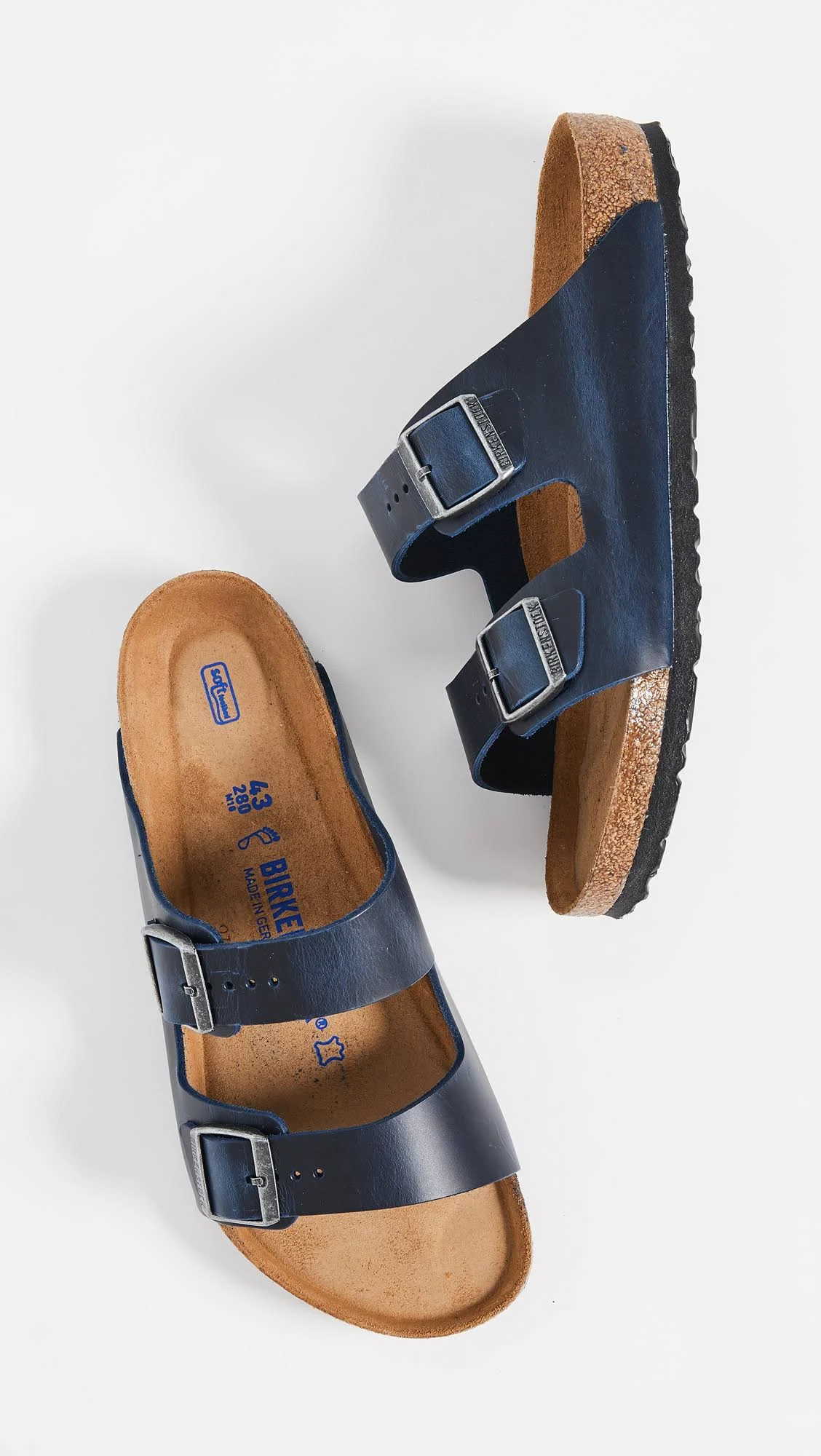 Birkenstock Arizona Soft Footbed - Oiled Leather Blue / 43 / Regular