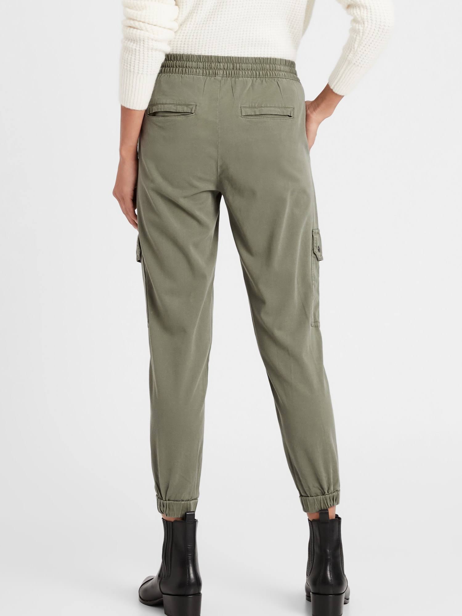 Banana Republic Women's Cargo Jogger Flight Jacket Green Size M