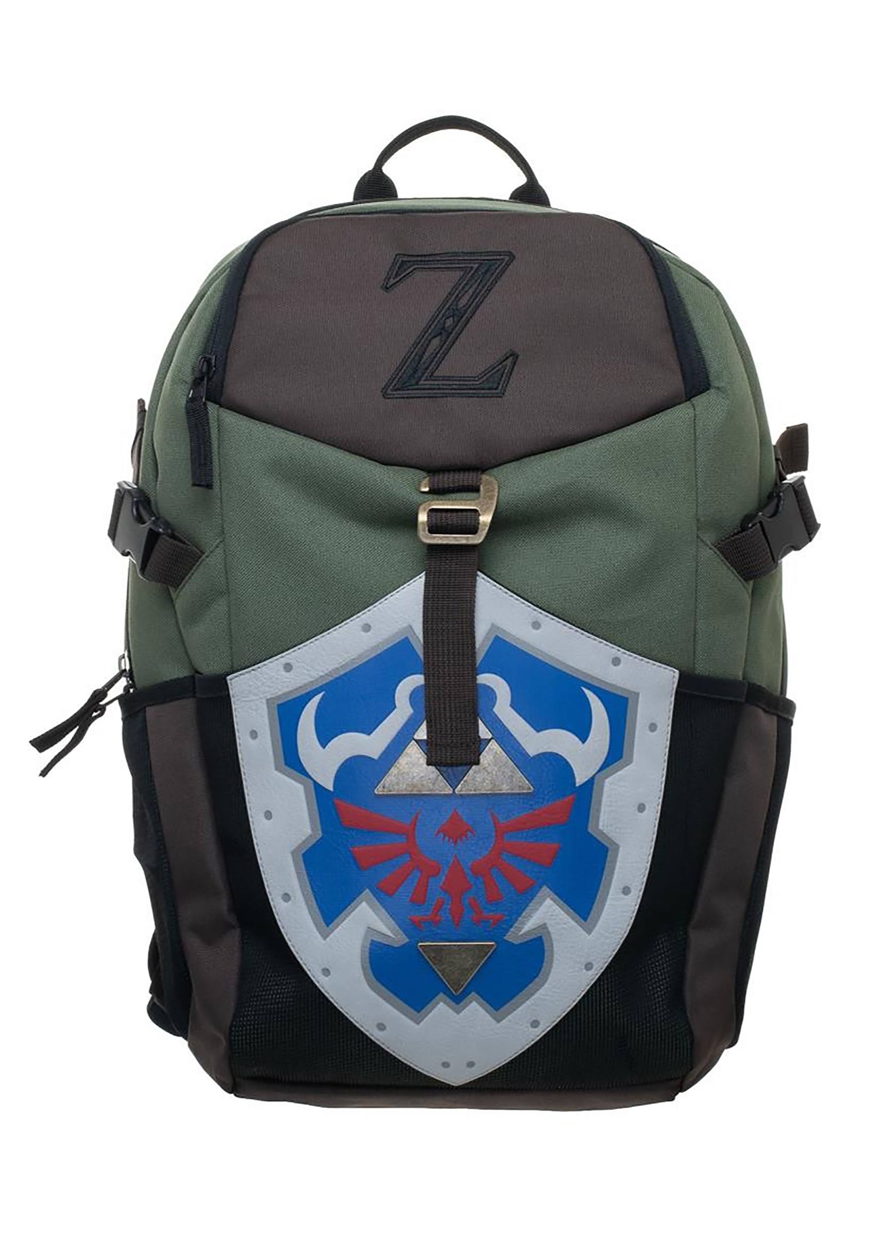 Nintendo Legend of Zelda Link Shield Green Canvas Backpack