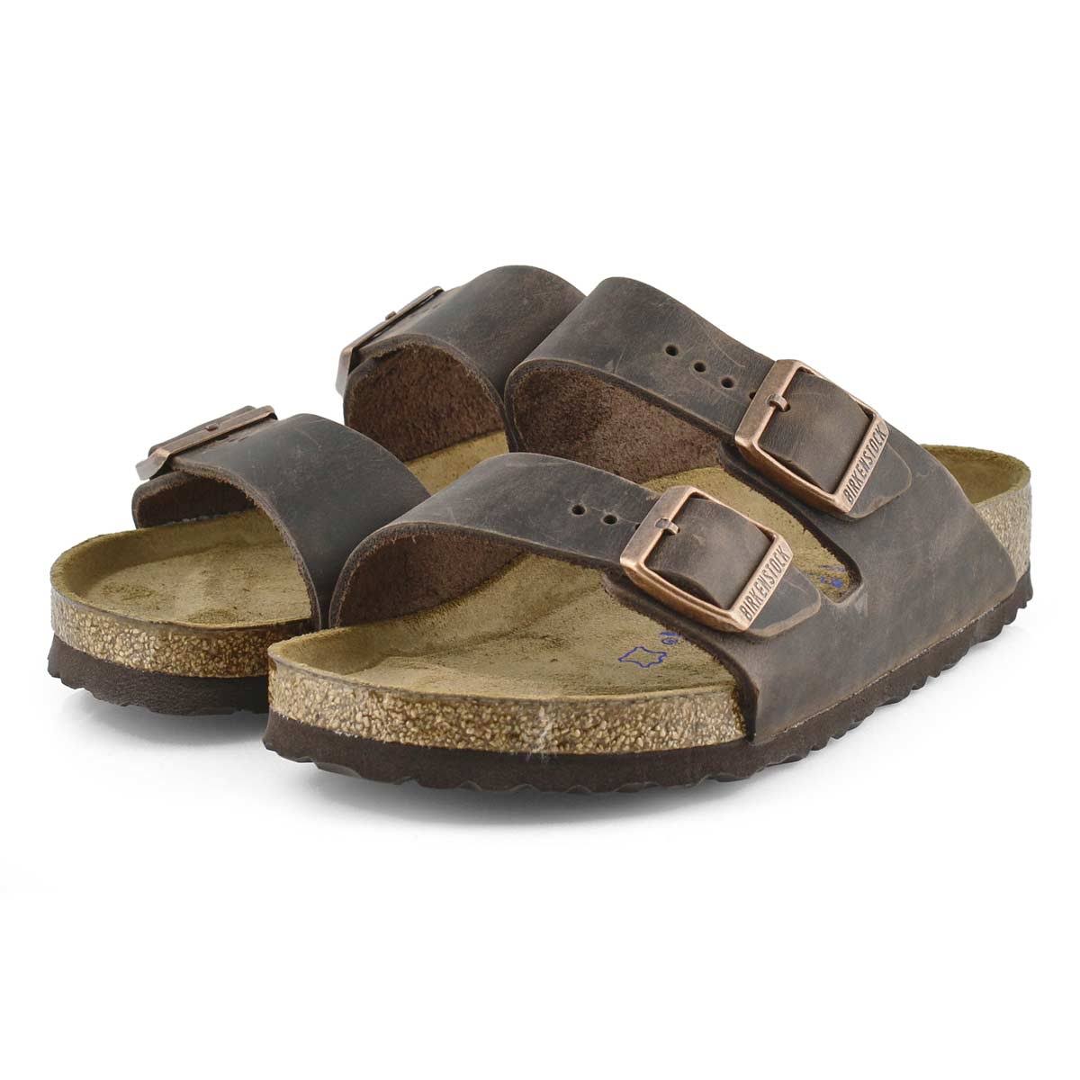 Birkenstock Arizona Oiled Leather Habana Two-Strap Sandals
