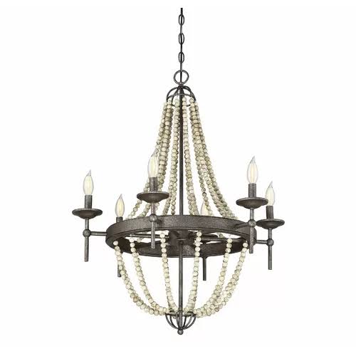 Pennington 6 - Light Candle Style Empire Chandelier