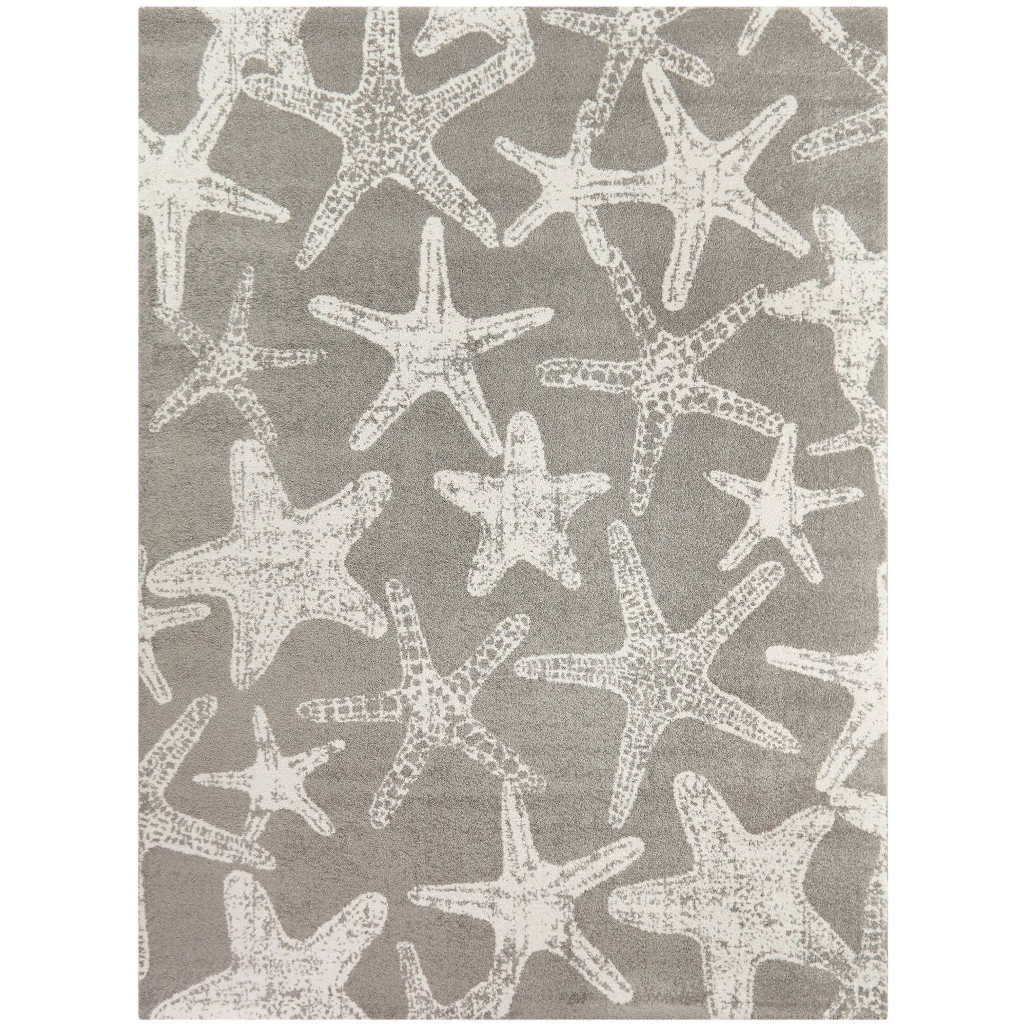 Balta Leyton Blue 8 ft. x 10 ft. Starfish Print Area Rug