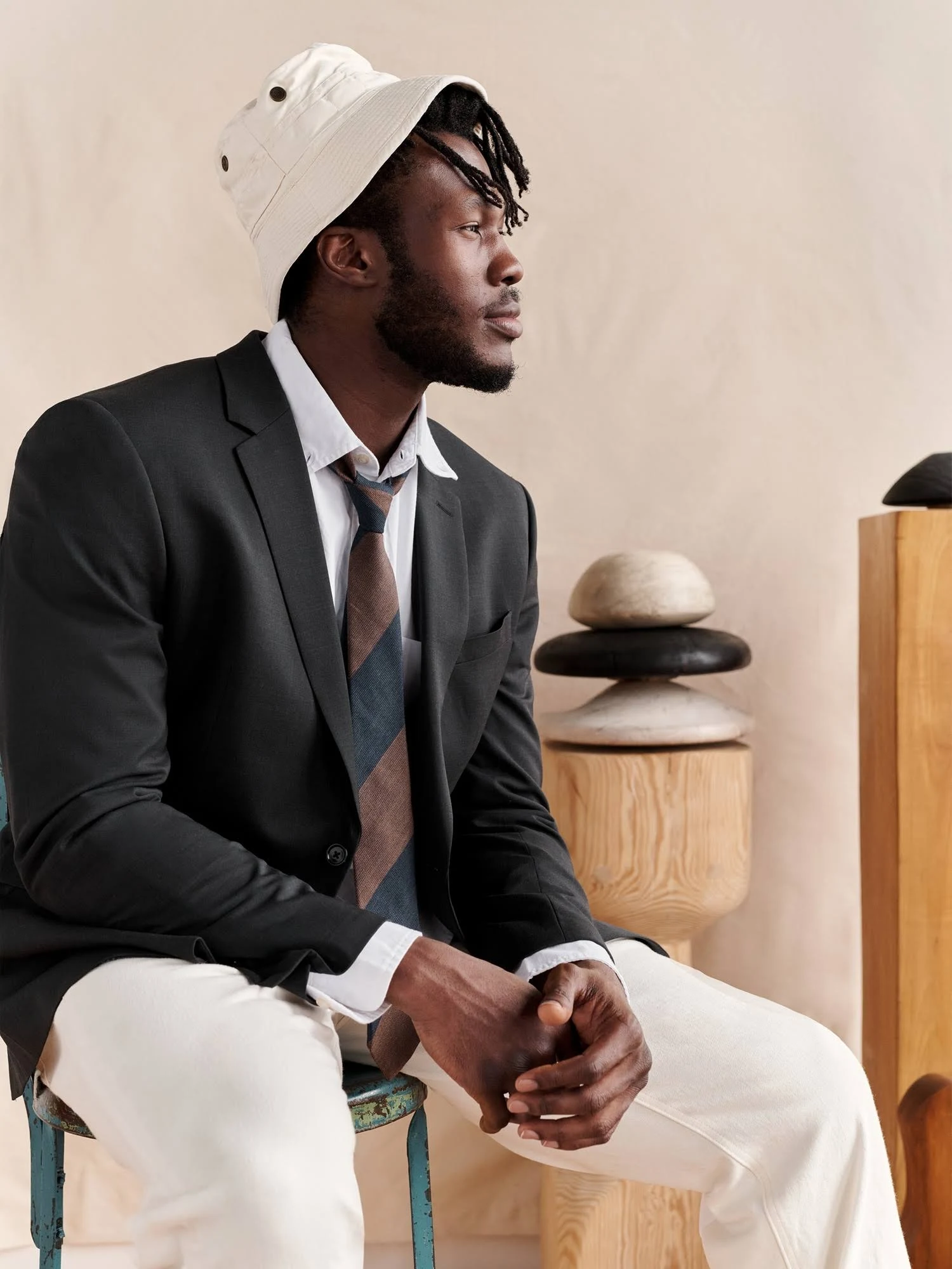 Banana Republic Men's Slim Solid Italian Wool Suit Jacket Black Size 50 Regular