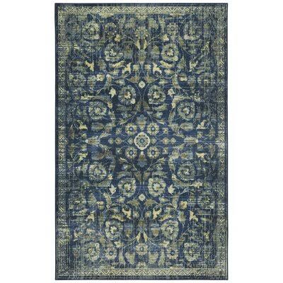 Humphrey Tufted Navy/Teal/Linen Area Rug Birch Lane Rug Size: Rectangle 2& x 3&4x22