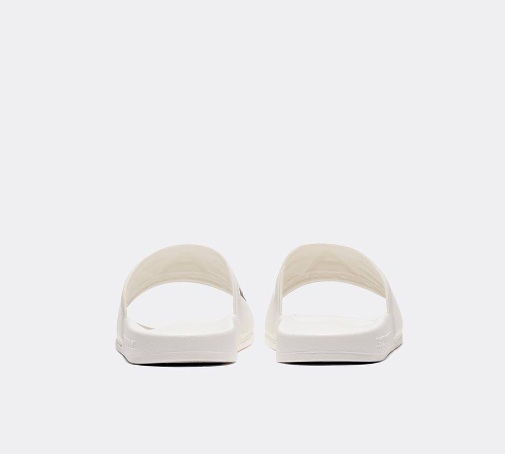 EA7 Printed Logo Slides - White - Flat Sandals - 38