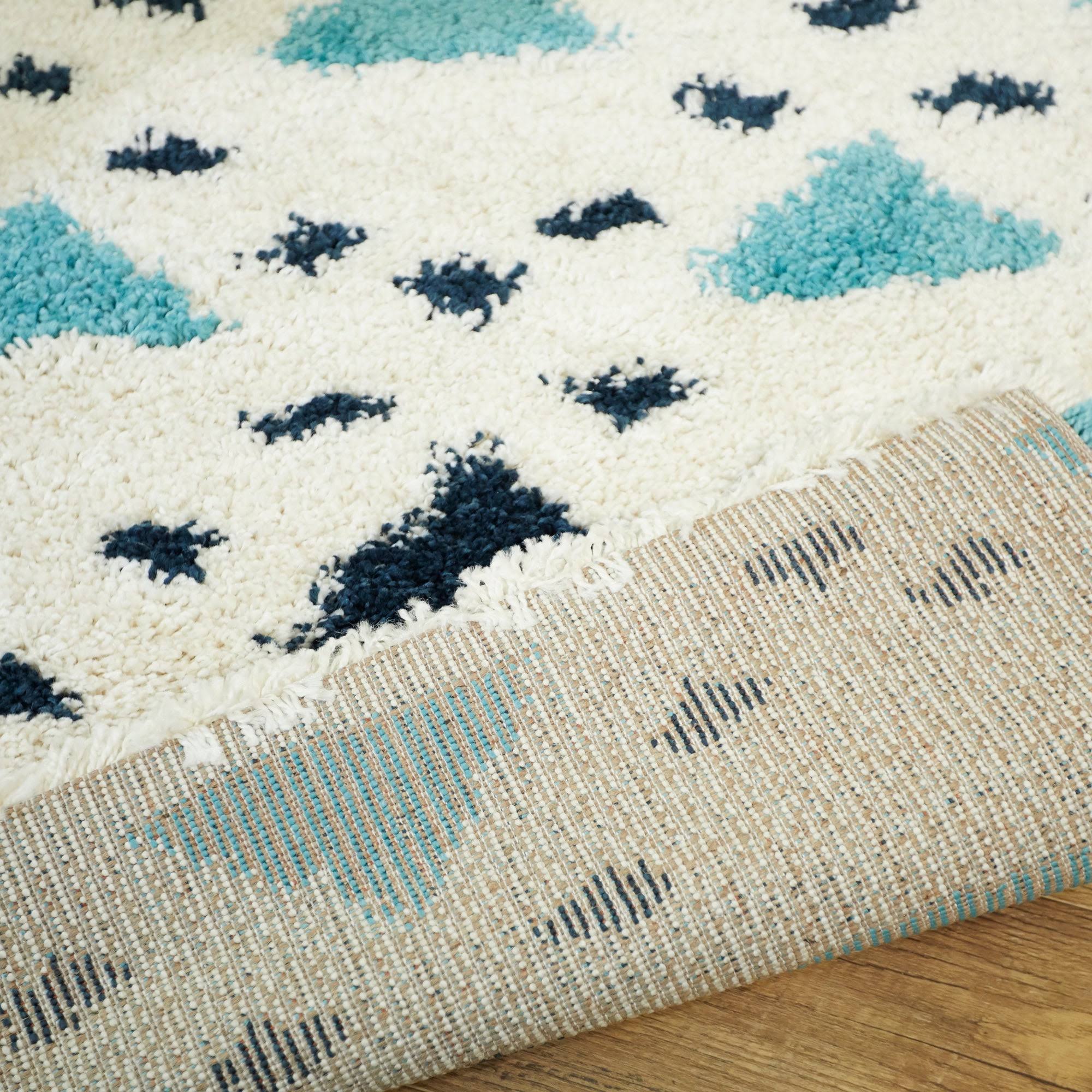 BALTA Harrison Blue 8 ft. x 10 ft. Geometric Shag Area Rug