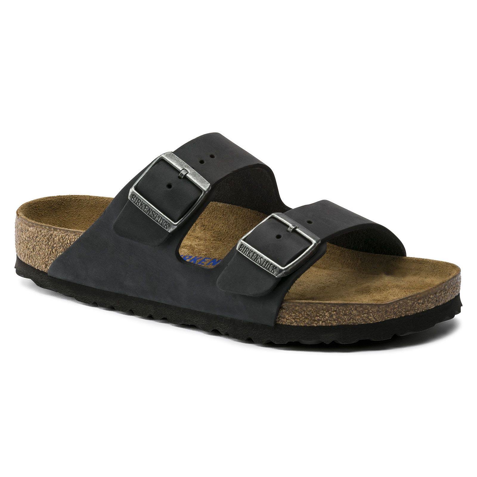 Women's Birkenstock Arizona Soft Footbed Sandal, Size 11-11.5US / 42EU B - Black