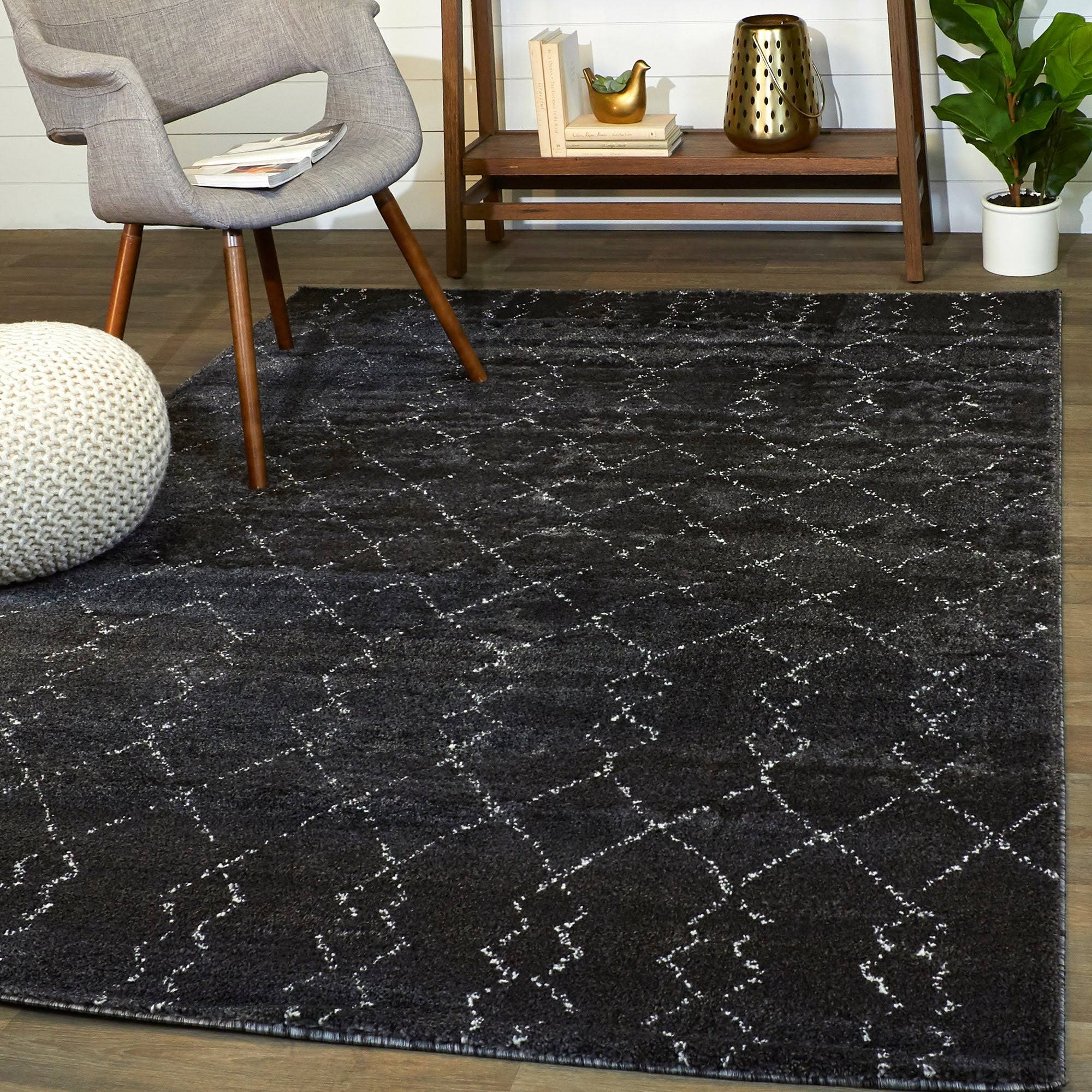 Reeves Moroccan Trellis Area Rug - 4&6x22 x 6& - Charcoal
