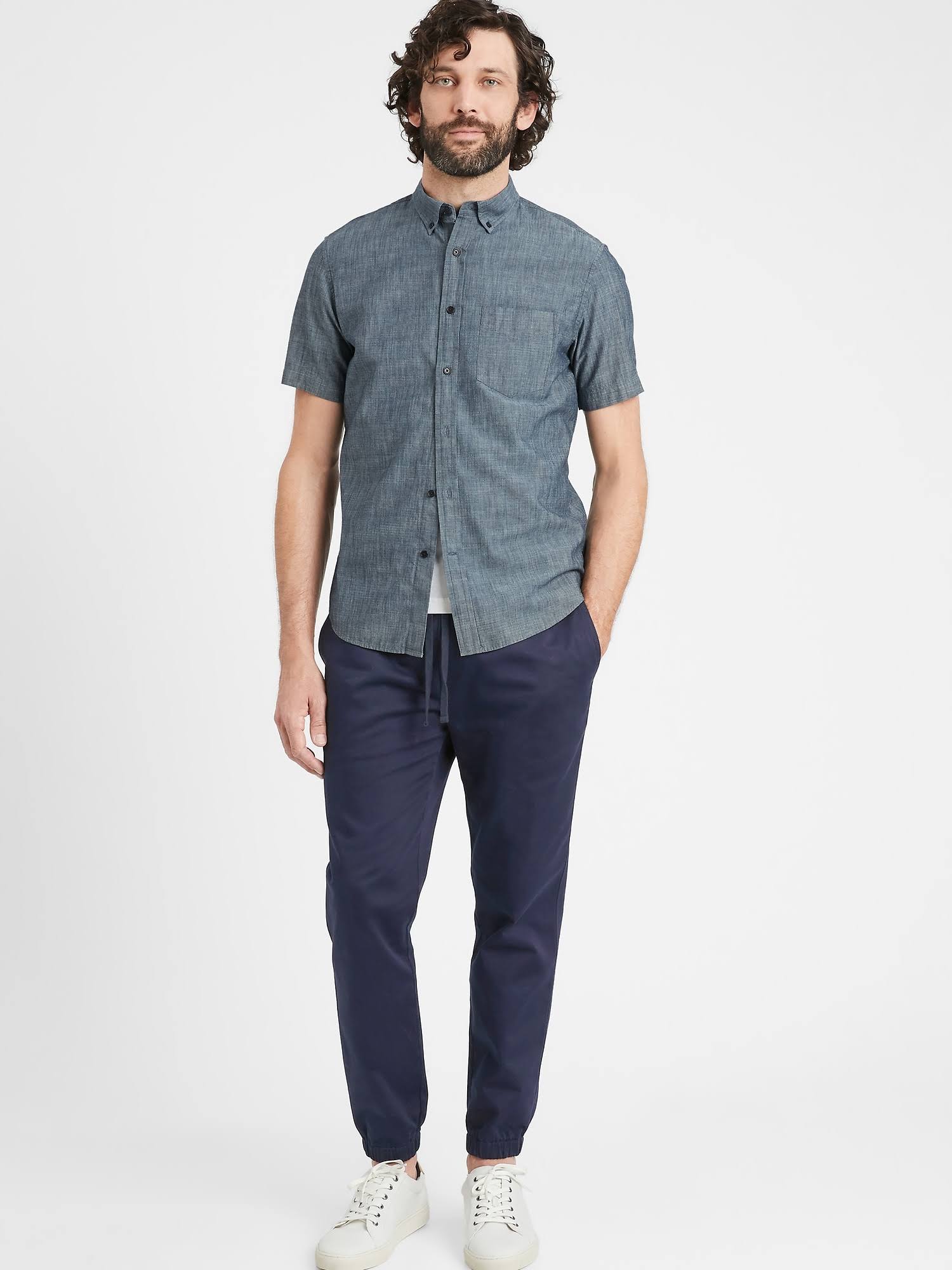 Banana Republic Men's Organic Traveler Jogger Navy Size XXL