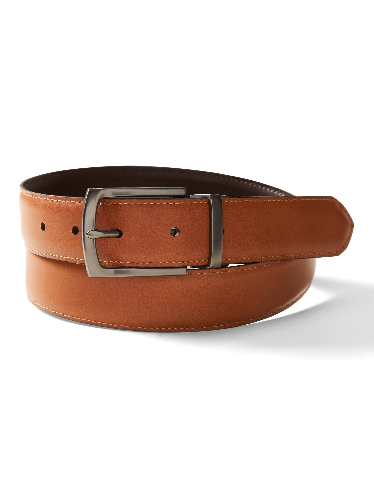 Banana Republic Men's Reversible Leather Dress Belt Cognac & Chocolate Size 40