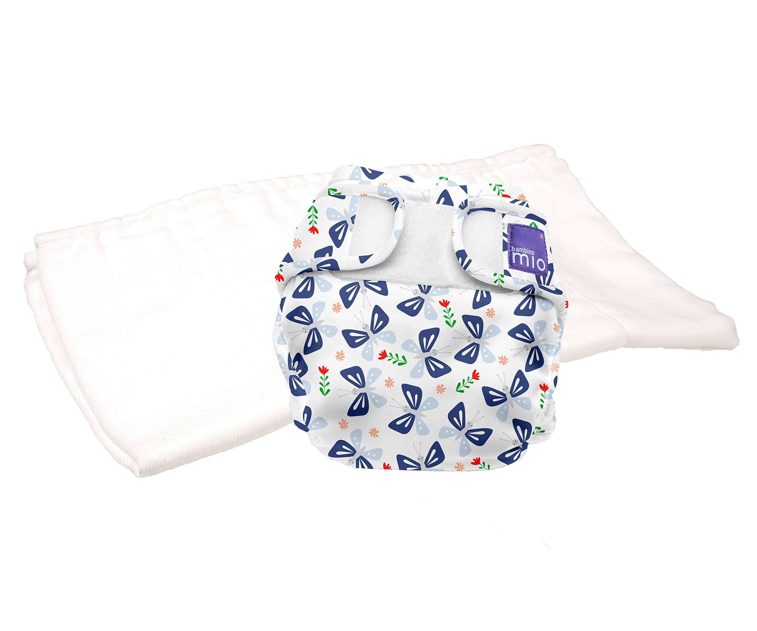 Bambino Mio mioduo Two-Piece Cloth Diaper, Butterfly Bloom / Size Two