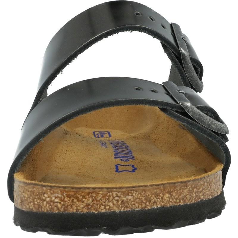 Birkenstock Arizona SFB Metallic Anthracite Leather Adult Flat Sandals