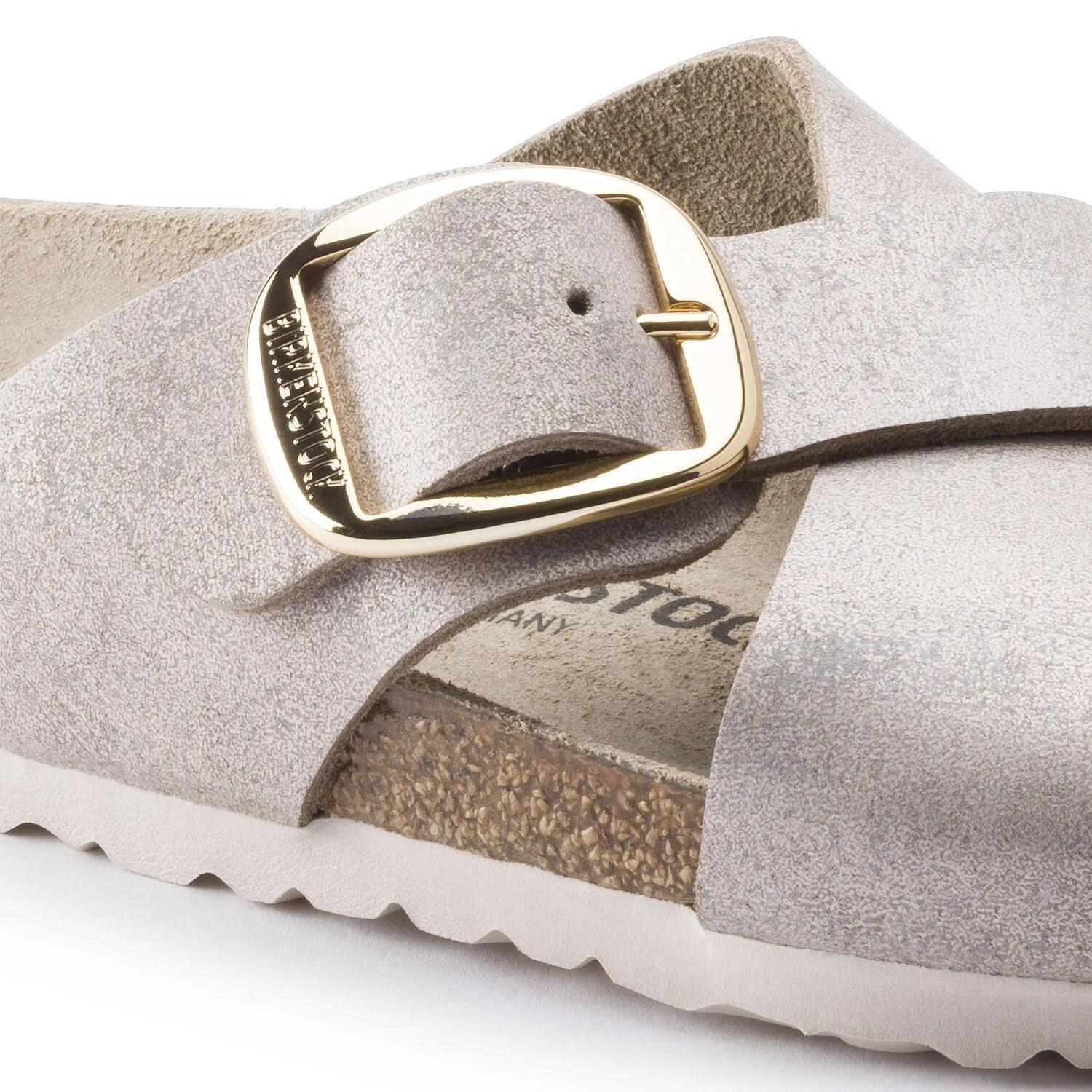 Birkenstock Women's Siena Big Buckle Washed Metallic Rose Gold