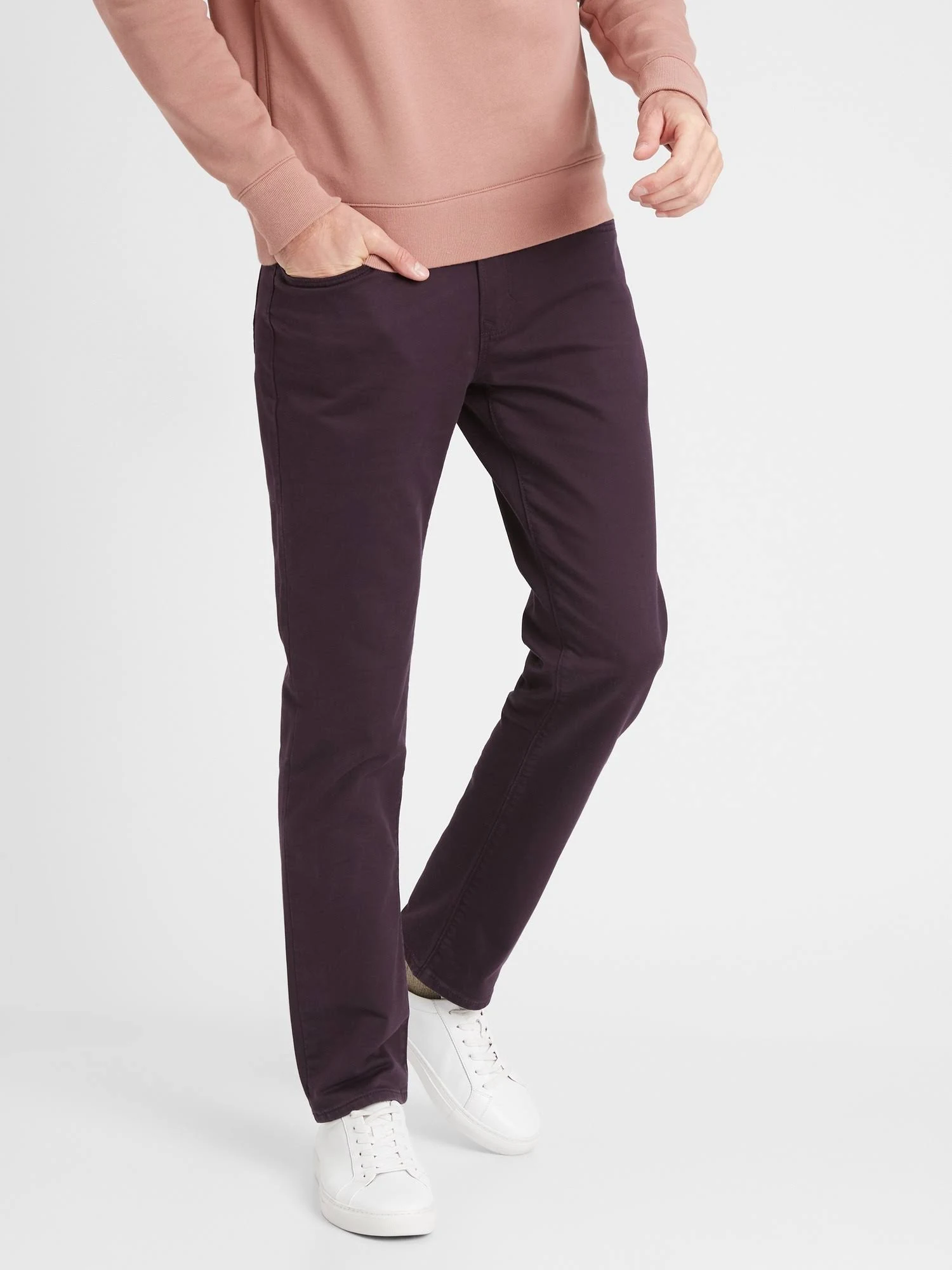 Men's Slim-Fit Travel Jean Burgundy