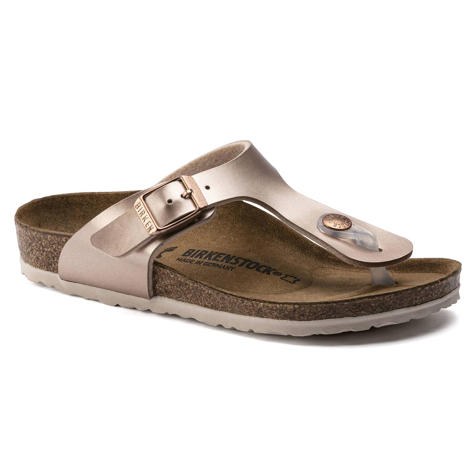 BIRKENSTOCK Kids Spring Gizeh Birko-Flor Electric Metallic Copper Thong Sandals
