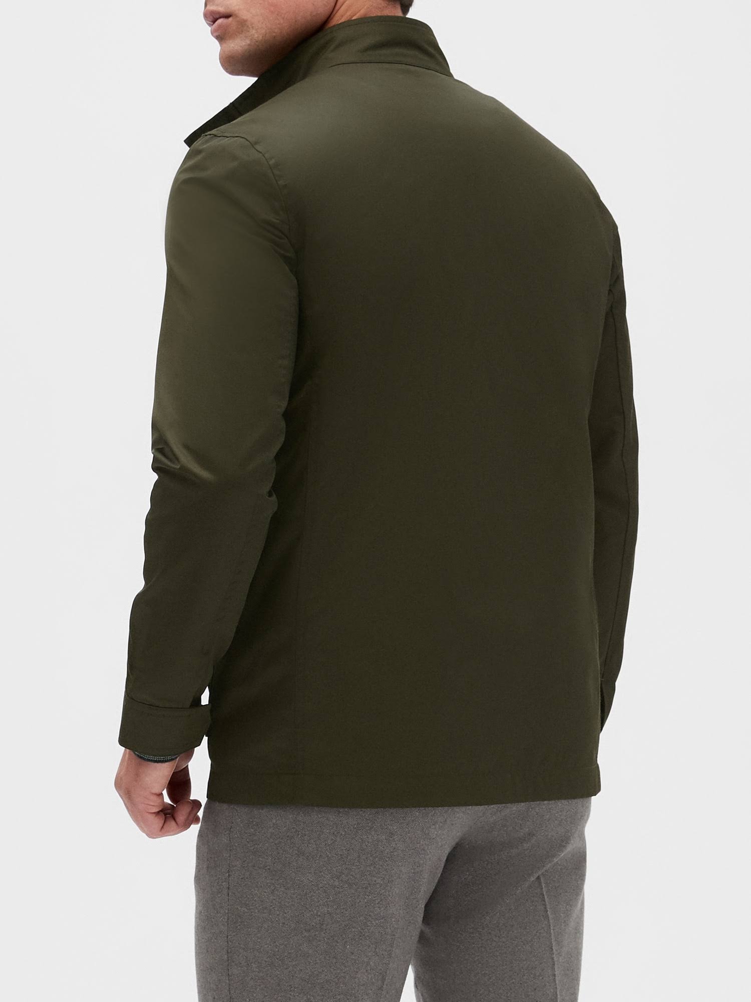 Banana Republic Factory Men's Water-Resistant Travel Jacket Moss Green Regular Size S