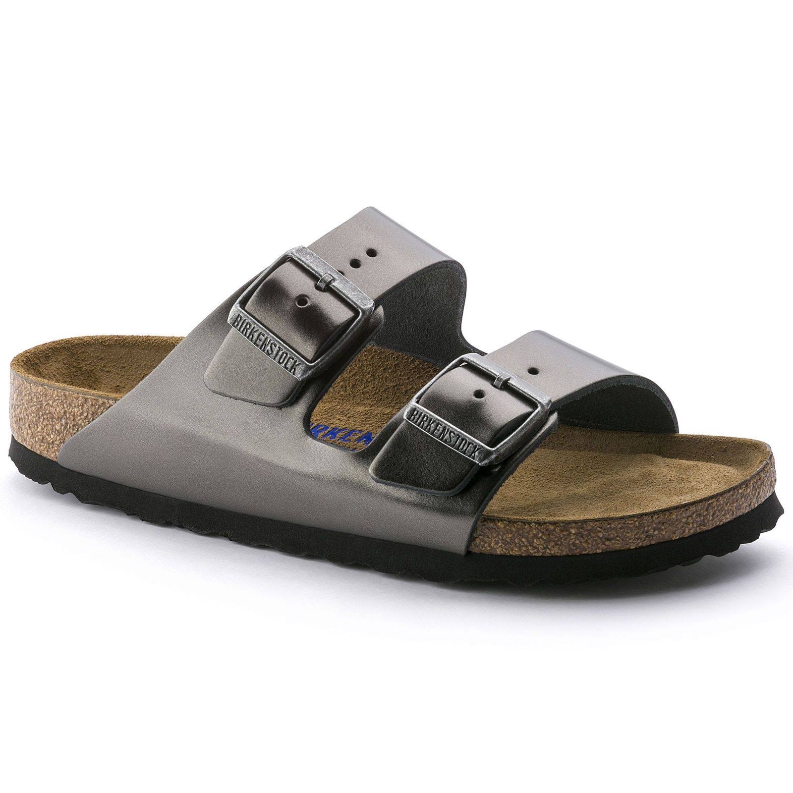 Birkenstock Arizona Soft Footbed (36 Metallic Anthracite)