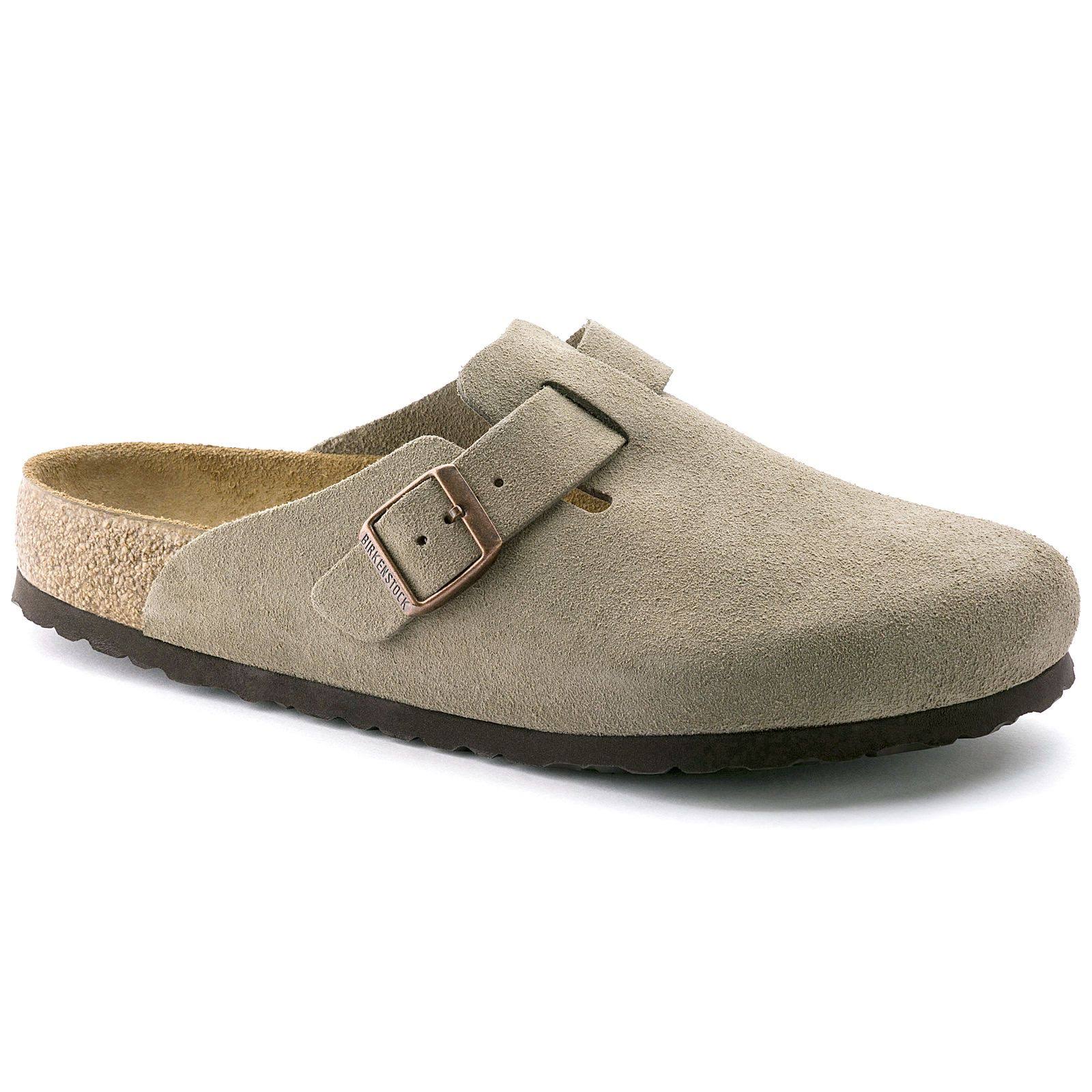 Birkenstock Boston Soft Footbed - Suede Taupe / 46 / Narrow