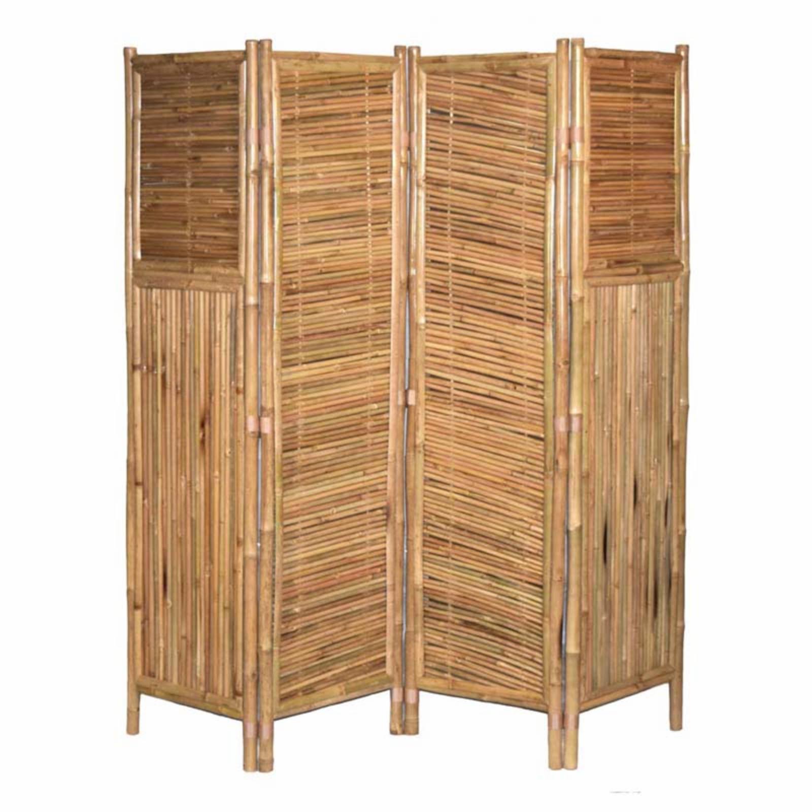 Bamboo54 5859 4 Panel Bamboo Screen Middle Diagonal