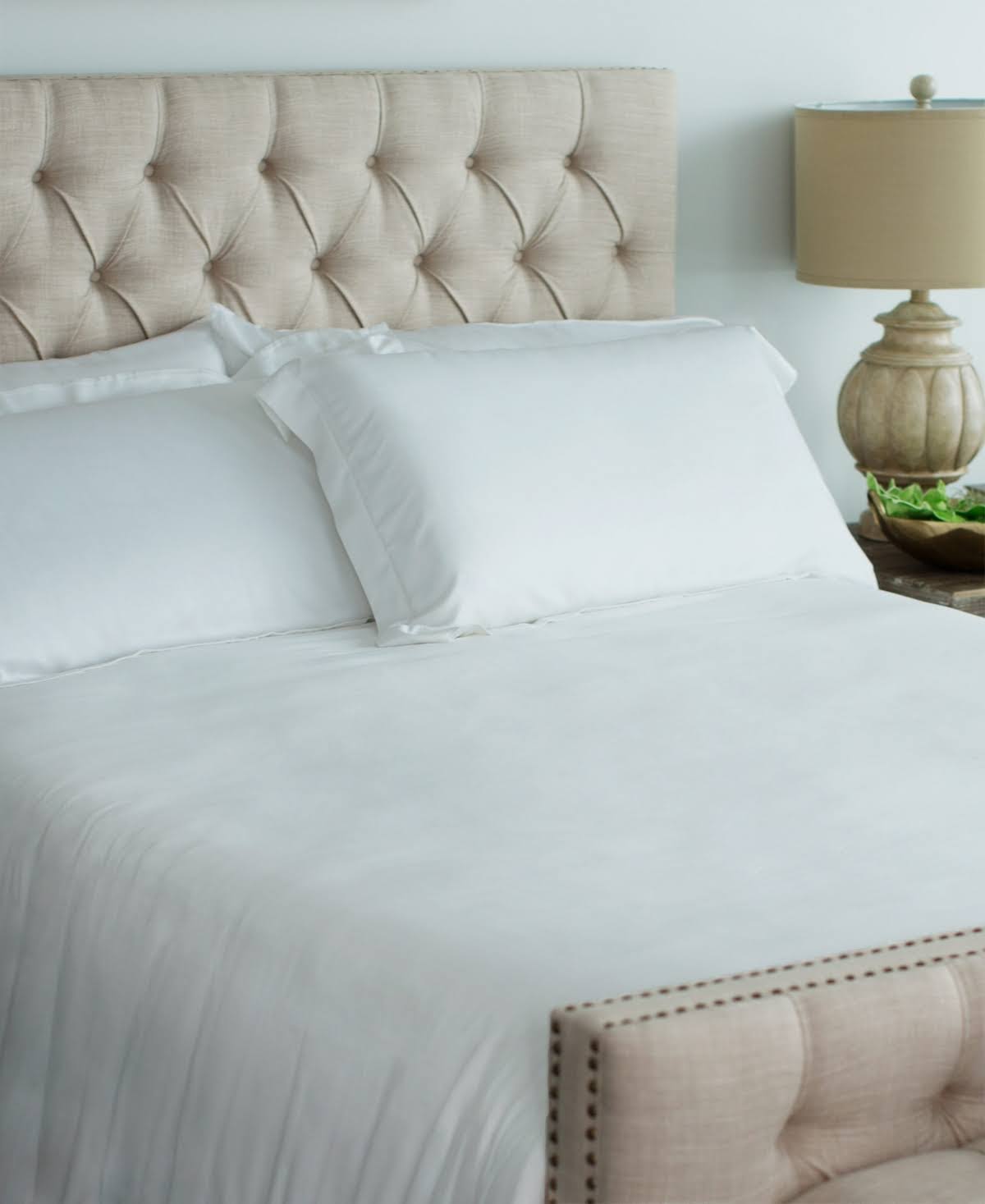 Bamboo Sateen Duvet Cover - White-Queen