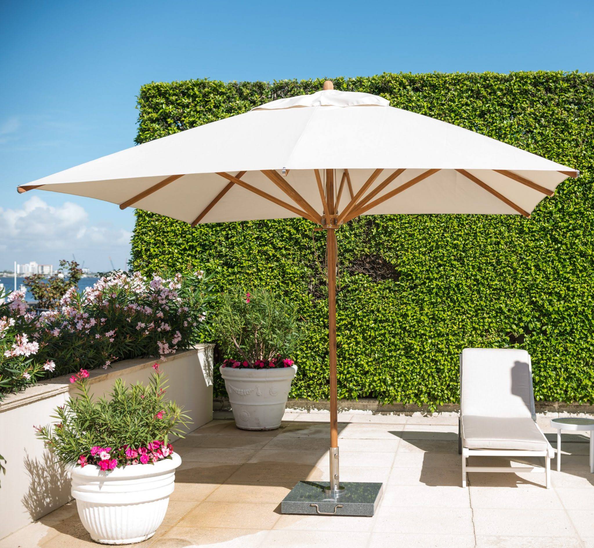 Bambrella Levante Square Bamboo Outdoor Umbrella