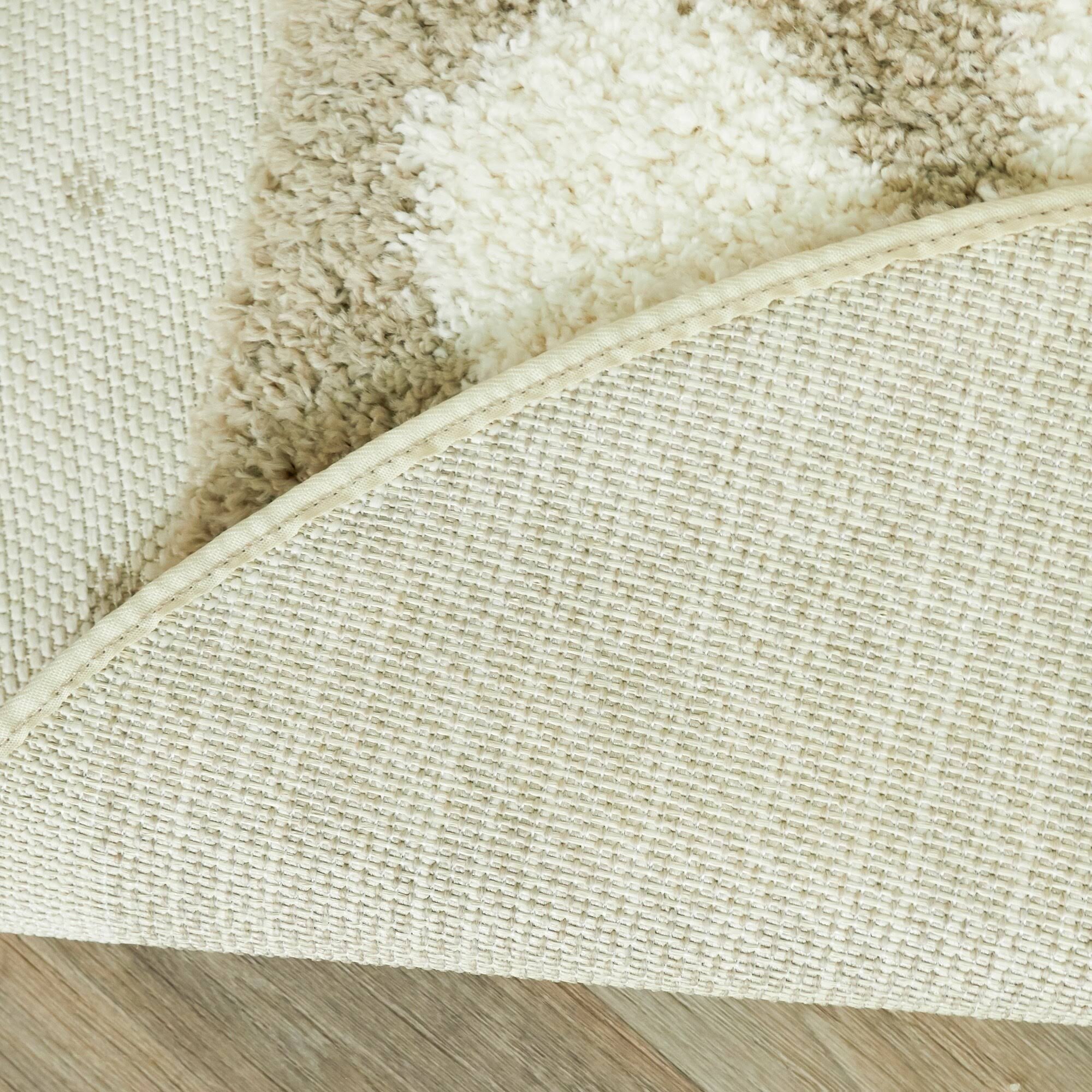 Mod-Tod Polar Bear Round Shag Kids Rug Animal Theme - 3&11x22 Round - White